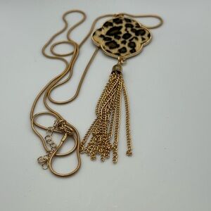 PHALIN Long Necklace for Women Leopard